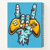 Individuelle Name Gamer Zombie Notizblock (Rückseite)