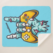 Individuelle Name Gamer Zombie Sherpadecke (Vorderseite (Horizontal))