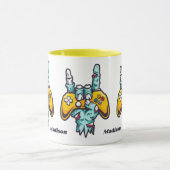 Individuelle Name Gamer Zombie Tasse (Zentrum)