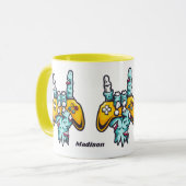 Individuelle Name Gamer Zombie Tasse (Vorderseite Links)