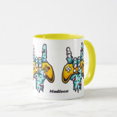 Individuelle Name Gamer Zombie Tasse (VorderseiteRechts)