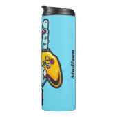 Individuelle Name Gamer Zombie Thermosbecher (Nach rechts gedreht)