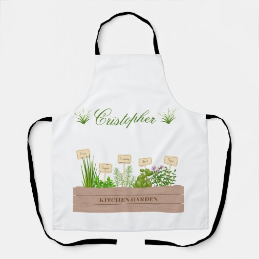 Individuelle Name Garden Schürze (Vorderseite)