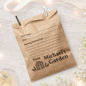 Individuelle Name Garden Seed Bag Umschlag Geschenktütchen (Ausgeschnitten)