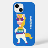 Individuelle Name Gay Unicorn Case-Mate iPhone Hülle (Rückseite)