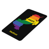 Individuelle Name Gay Unicorn Magnet (Linke Seite)