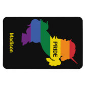 Individuelle Name Gay Unicorn Magnet (Horizontal)