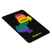 Individuelle Name Gay Unicorn Magnet (Rechte Seite)