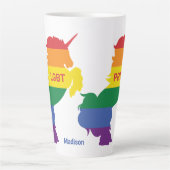 Individuelle Name Gay Unicorn Milchtasse (Vorderseite)