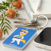 Individuelle Name Gay Unicorn Schlüsselanhänger (Vorderseite rechts)