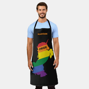 Individuelle Name Gay Unicorn Schürze