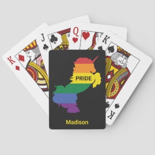 Individuelle Name Gay Unicorn Spielkarten