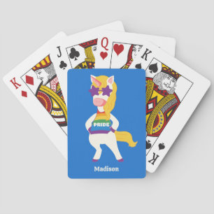 Individuelle Name Gay Unicorn Spielkarten