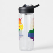 Individuelle Name Gay Unicorn Trinkflasche (Links)