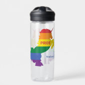 Individuelle Name Gay Unicorn Trinkflasche (Vorderseite)