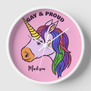 Individuelle Name Gay Unicorn Uhr