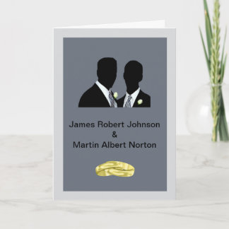 Individuelle Name Gay Wedding Einladung