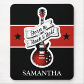 Individuelle Name Geboren zu Rock & Roll Gitarrist Mousepad (Vorne)