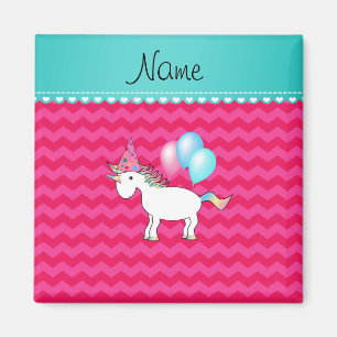 Individuelle Name Geburtstag Einhorn-heiß-rosa Che Magnet