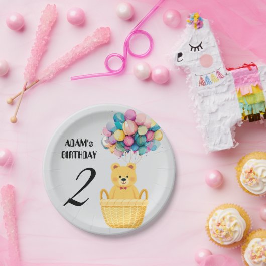 individuelle Name Geburtstag Pappteller (Party)