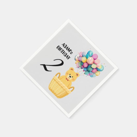 individuelle Name Geburtstag Serviette (Ecke)