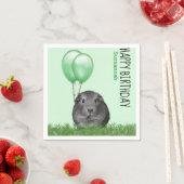 Individuelle Name Geburtstagsfeier Guinea Grüne Lö Serviette (Beispiel)
