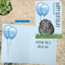 Individuelle Name Geburtstagsfeier Guinea Pig Blue