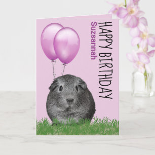Individuelle Name Geburtstagsfeier Guinea Schweine Karte