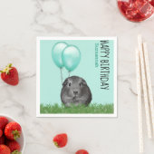 Individuelle Name Geburtstagsfeier Guinea Schweine Serviette (Beispiel)