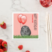 Individuelle Name Geburtstagsfeier Guinea Schweine Serviette (Beispiel)