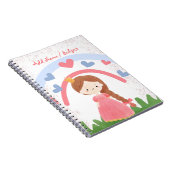 Individuelle Name/Gegenstand Niedliche Rainbow-Lie Notizblock (Rechte Seite)