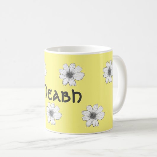 Individuelle Name gelb Kaffeetasse (VorderseiteRechts)