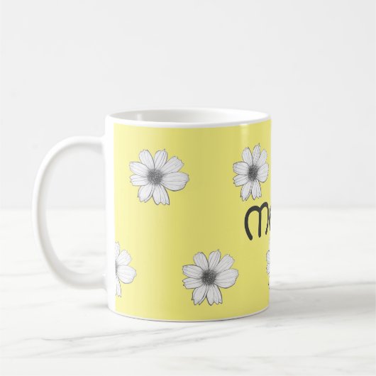 Individuelle Name gelb Kaffeetasse (Links)