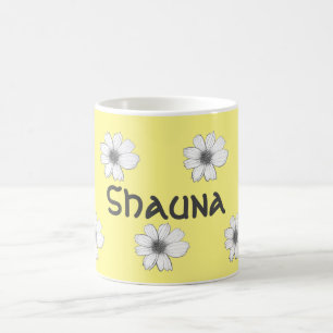 Individuelle Name gelb Kaffeetasse