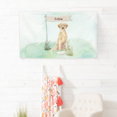 Individuelle Name Gelbe Labrador Haustier Banner (Insitu)