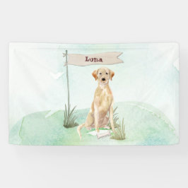Individuelle Name Gelbe Labrador Haustier Banner