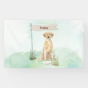 Individuelle Name Gelbe Labrador Haustier Banner