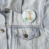 Individuelle Name Gelbe Labrador Haustier Button (Beispiel)