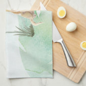 Individuelle Name Gelbe Labrador Haustier Geschirrtuch (Viertel Falte)