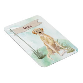 Individuelle Name Gelbe Labrador Haustier Magnet