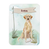 Individuelle Name Gelbe Labrador Haustier Magnet (Vertikal)