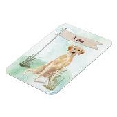 Individuelle Name Gelbe Labrador Haustier Magnet (Linke Seite)