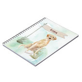 Individuelle Name Gelbe Labrador Haustier Notizblock (Linke Seite)