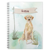 Individuelle Name Gelbe Labrador Haustier Notizblock (Vorderseite)