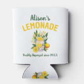 Individuelle Name Gelbe Lemonade Sommerliches Part Dosenkühler (Rückseite)