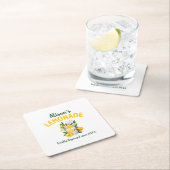 Individuelle Name Gelbe Lemonade Sommerliches Part Rechteckiger Pappuntersetzer (Vor Ort)