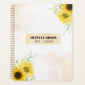 Individuelle Name Gelbe Sonnenblume 2023 Planer (Vorderseite)