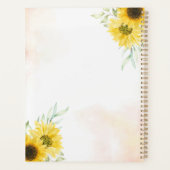 Individuelle Name Gelbe Sonnenblume 2023 Planer (Rückseite)