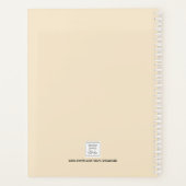 Individuelle Name Gelbe Sonnenblume  Planer (Rückseite)