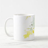 Individuelle Name Gelbe Wasserfarbe Wildblume Kaffeetasse (Links)